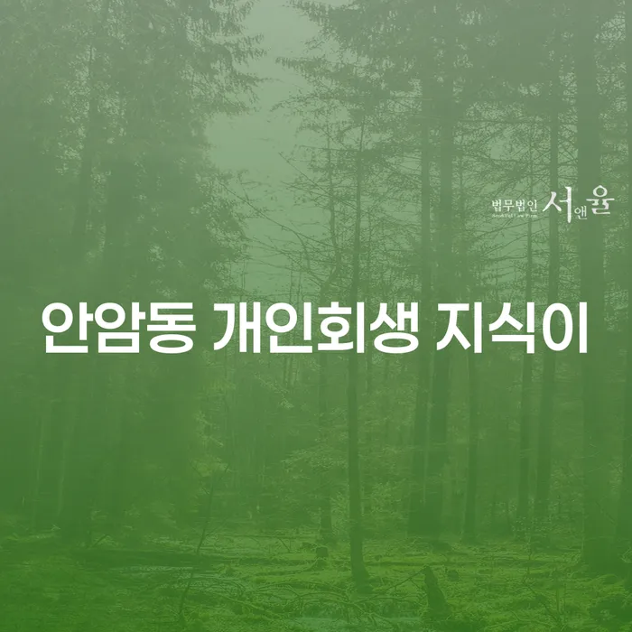 안암동 개인회생 지식이