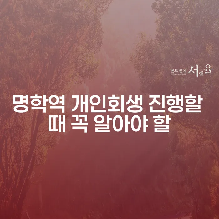 명학역 개인회생 진행할 때 꼭 알아야 할