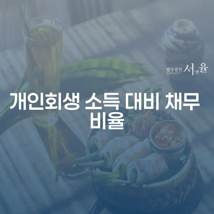 개인회생 소득 대비 채무 비율이란 무엇일까요?