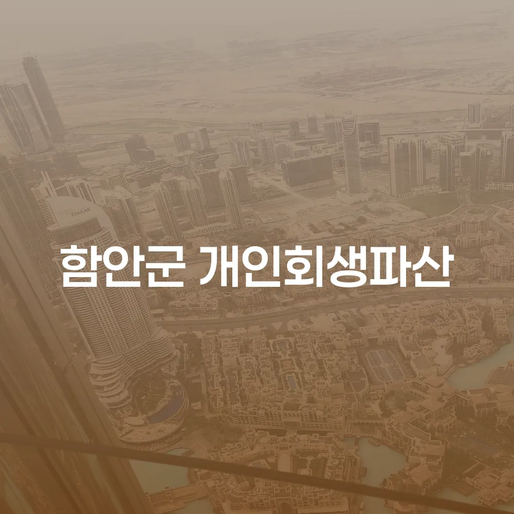 함안군에서 개인회생과 개인파산을 통한 채무 해결 방법