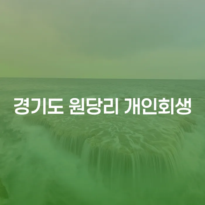 경기도 원당리에서 개인회생을 고려해야 하는 이유는 무엇일까요?