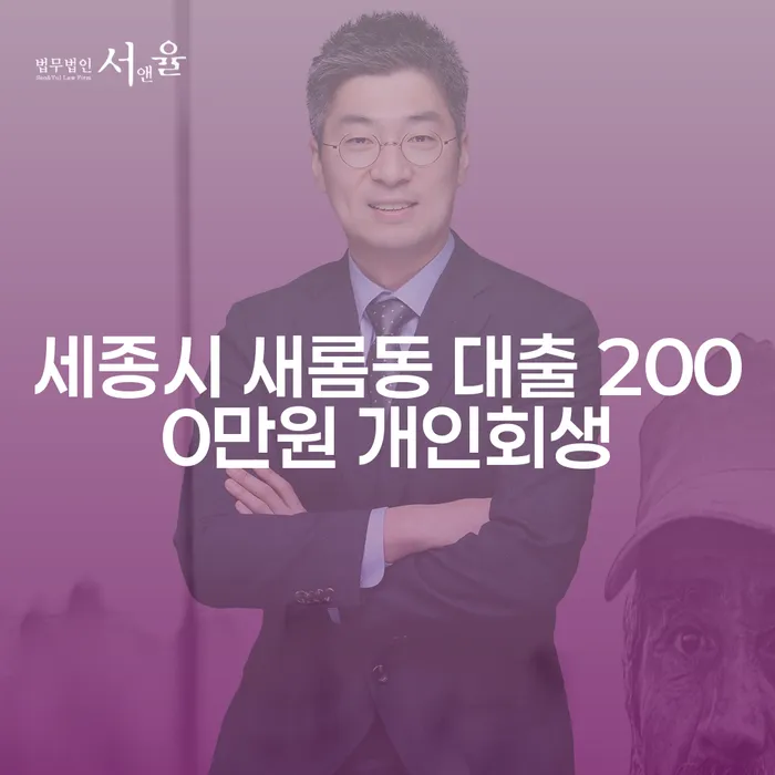 세종시 새롬동에서 2000만원 대출, 개인회생이 필요한 이유는?